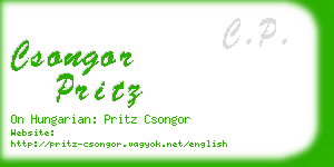 csongor pritz business card